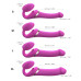 Безремневой вибрострапон с вакуумной стимуляцией Strap-On-Me MULTI ORGASM Fuchsia M, регулируемый - Фото №5