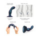 Дилдо Strap-On-Me DILDO PLUG SNAKY METALLIC BLUE, размер M, диаметр 4 см, вводимая длина 15,3 см - Фото №3