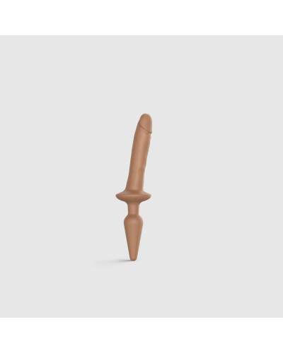 Анальна пробка з дилдо 2в1 Strap-On-Me SWITCH PLUG-IN REALISTIC DILDO Caramel S, діаметр 3,3/2,9 см - Фото №1
