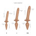 Анальна пробка з дилдо 2в1 Strap-On-Me SWITCH PLUG-IN REALISTIC DILDO Caramel S, діаметр 3,3/2,9 см - Фото №4