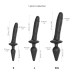 Анальная пробка с дилдо 2в1 Strap-On-Me SWITCH PLUG-IN REALISTIC DILDO Black XXL, диаметр 5,2/3,9 см - Фото №4