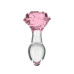 Скляна анальна пробка Pillow Talk Rosy Luxurious Glass Anal Plug, ⌀3,3 см, віброкуля в подарунок - Фото №1