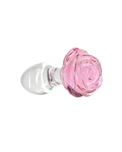 Скляна анальна пробка Pillow Talk Rosy Luxurious Glass Anal Plug, ⌀3,3 см, віброкуля в подарунок - Фото №2