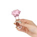 Скляна анальна пробка Pillow Talk Rosy Luxurious Glass Anal Plug, ⌀3,3 см, віброкуля в подарунок - Фото №6