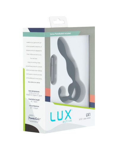 Масажер простати Lux Active LX1 Anal Trainer 5.75″, Dark Blue, віброкуля в комплекті - Фото №6
