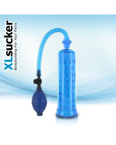 Вакуумна помпа XLsucker Penis Pump Blue для члена довжиною до 18см, діаметр до 4 см - Фото №1