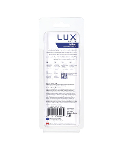 Ерекційне кільце-ласо LUX Active Tether Adjustable Silicone Cock Tie, регульоване - Фото №8