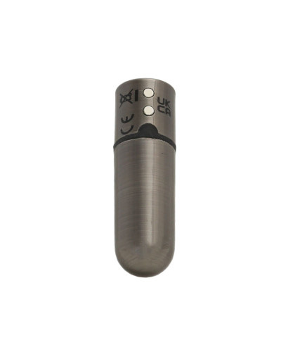 Віброкуля PowerBullet First-Class Bullet 2.5″ з Key Chain Pouch, Gun Metal, 9 режимів вібрації - Фото №4