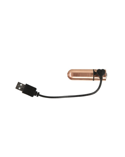 Віброкуля PowerBullet First-Class Bullet 2.5″ з Key Chain Pouch, Rose Gold, 9 режимів вібрації - Фото №2