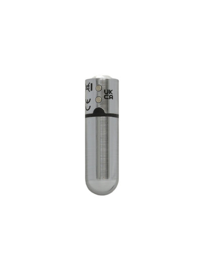 Вибропуля PowerBullet First-Class Bullet 2.5″ with Key Chain Pouch, Silver, 9 режимов вибрации - Фото №5