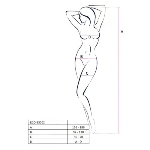 Бодистокинг Passion ECO BS002 red, с доступом, имитация подвязок, абстрактный рисунок