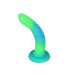 Фалоімітатор, що світиться в темряві, ADDICTION Rave 8″, Glow in the Dark Dildo Blue Green, 20,3 см - Фото №2