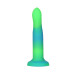 Фалоімітатор, що світиться в темряві, ADDICTION Rave 8″, Glow in the Dark Dildo Blue Green, 20,3 см - Фото №3