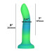 Фалоімітатор, що світиться в темряві, ADDICTION Rave 8″, Glow in the Dark Dildo Blue Green, 20,3 см - Фото №4