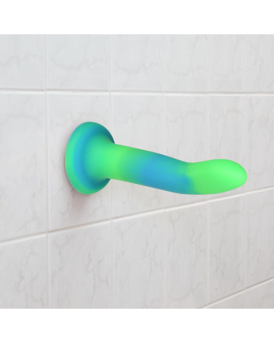 Фалоімітатор, що світиться в темряві, ADDICTION Rave 8″, Glow in the Dark Dildo Blue Green, 20,3 см - Фото №6