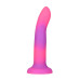 Светящийся в темноте фаллоимитатор ADDICTION Rave 8″ Glow in the Dark Dildo Pink Purple, 20,3 см - Фото №1