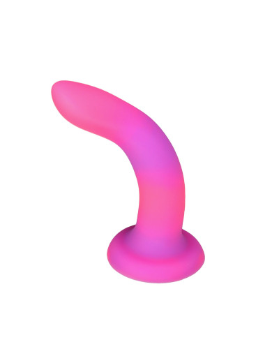 Светящийся в темноте фаллоимитатор ADDICTION Rave 8″ Glow in the Dark Dildo Pink Purple, 20,3 см - Фото №2