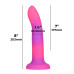 Светящийся в темноте фаллоимитатор ADDICTION Rave 8″ Glow in the Dark Dildo Pink Purple, 20,3 см - Фото №4