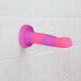 Светящийся в темноте фаллоимитатор ADDICTION Rave 8″ Glow in the Dark Dildo Pink Purple, 20,3 см - Фото №6
