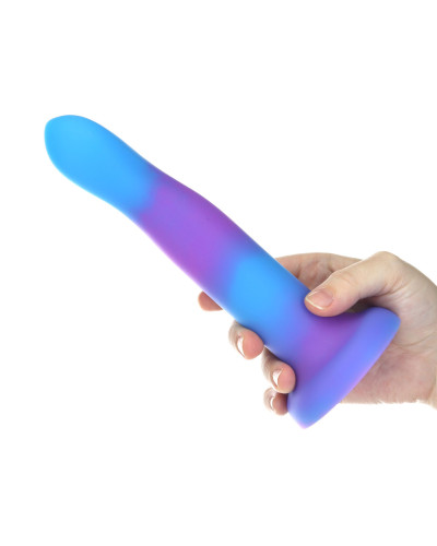 Фалоімітатор, що світиться в темряві, ADDICTION Rave 8″ Glow in the Dark Dildo Blue Purple, 20,3 см - Фото №5