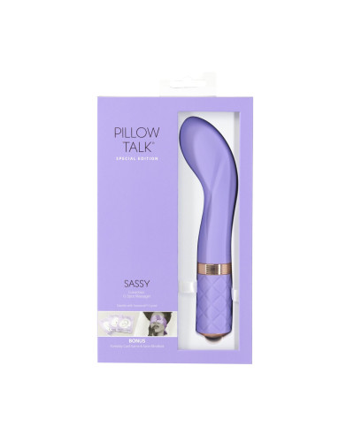Роскошный вибратор Pillow Talk Sassy Purple Special Edition, Сваровски, повязка на глаза+игра - Фото №9