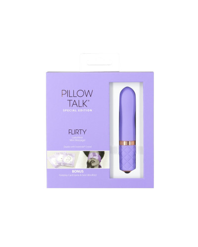 Розкішний вібратор Pillow Talk Flirty Purple Special Edition, Сваровскі, пов’язка на очі+гра - Фото №8