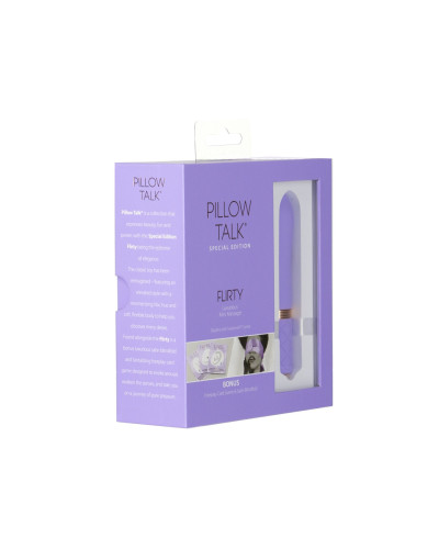 Розкішний вібратор Pillow Talk Flirty Purple Special Edition, Сваровскі, пов’язка на очі+гра - Фото №10