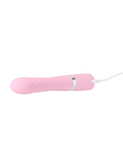 Розкішний кролик з ротацією та вібрацією Pillow Talk Lively Pink, кристал Сваровскі, потрійний відро - Фото №5