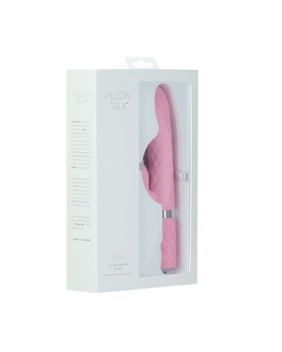 Розкішний кролик з ротацією та вібрацією Pillow Talk Lively Pink, кристал Сваровскі, потрійний відро - Фото №10