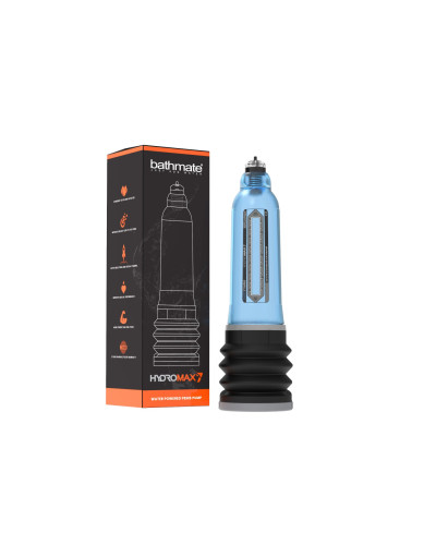 Гидропомпа Bathmate Hydromax 7 Blue (X30), для члена длиной от 12,5 до 18 см, диаметр до 5 см - Фото №3
