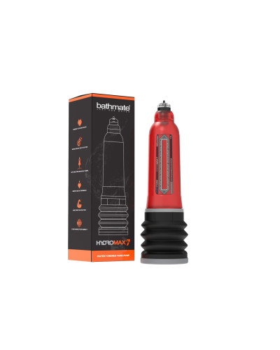 Гідропомпа Bathmate Hydromax 7 Red (X30), для члена довжиною від 12,5 до 18 см, діаметр до 5 см - Фото №3