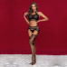 Бодістокінг JSY 7961 топ та колготки з доступом One Size Black, імітація резинки та підв’язок - Фото №2