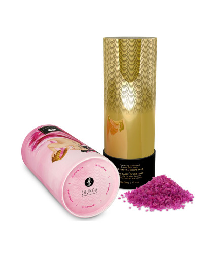 Пінлива сіль для ванни Shunga Dead Sea salt Oriental Crystals — Rose Petal (500 г), сіль Мертвого мо - Фото №3