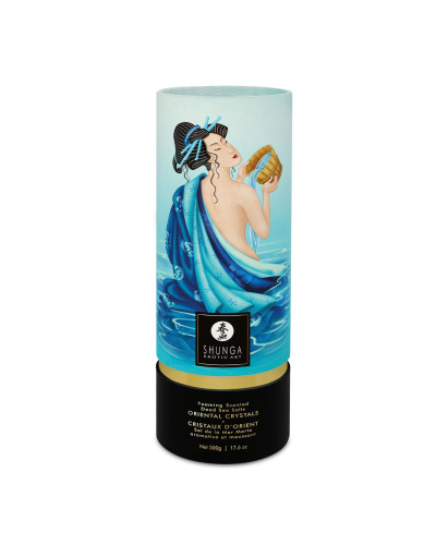 Пінлива сіль для ванни Shunga Dead Sea salt Oriental Crystals — Ocean Temptations (500 г), сіль Мерт - Фото №1