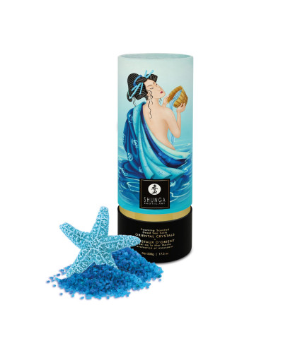 Пінлива сіль для ванни Shunga Dead Sea salt Oriental Crystals — Ocean Temptations (500 г), сіль Мерт - Фото №5