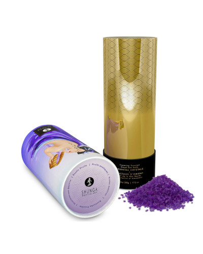Пінлива сіль для ванни Shunga Dead Sea salt Oriental Crystals — Exotic Fruits (500 г), сіль Мертвого - Фото №4