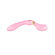 Вибромассажер Shunga Zoa Light Pink, двусторонний