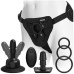 Набір для страпона Doc Johnson Vac-U-Lock VIBRATING Dual Density ULTRASKYN Set: діаметр 3×3,8 см - Фото №3
