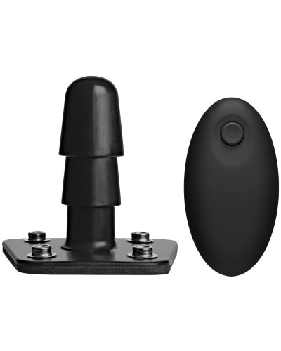 Набір для страпона Doc Johnson Vac-U-Lock VIBRATING Dual Density ULTRASKYN Set: діаметр 3×3,8 см - Фото №4