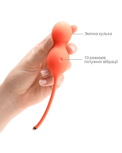 Смарт вагинальные шарики с вибрацией We-Vibe Bloom, диаметр 3,3 см, масса 45, 65, 80 г - Фото №4