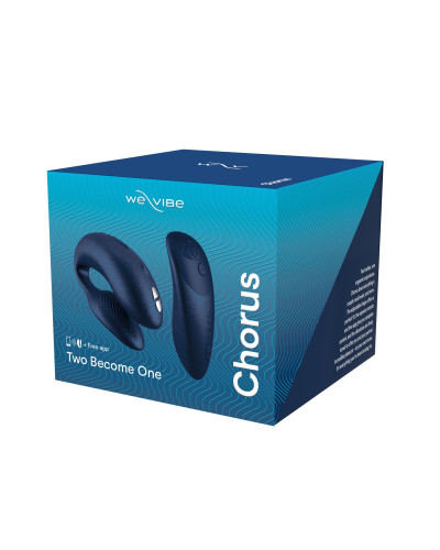 Смарт-вібратор для пар We-Vibe Chorus Cosmic Blue, сенсорне керування вібраціями стисненням пульта - Фото №9
