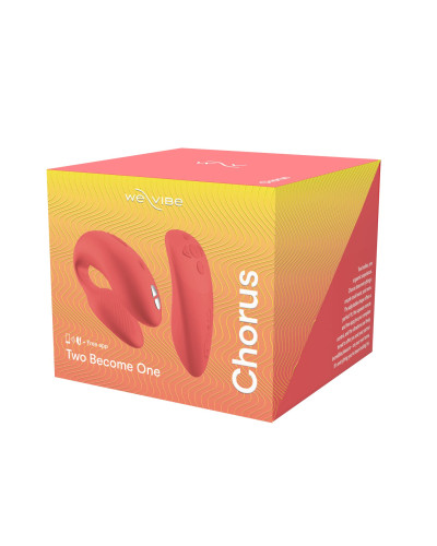 Смарт-вибратор для пар We-Vibe Chorus Crave Coral, сенсорное управление вибрациями сжатием пульта - Фото №9
