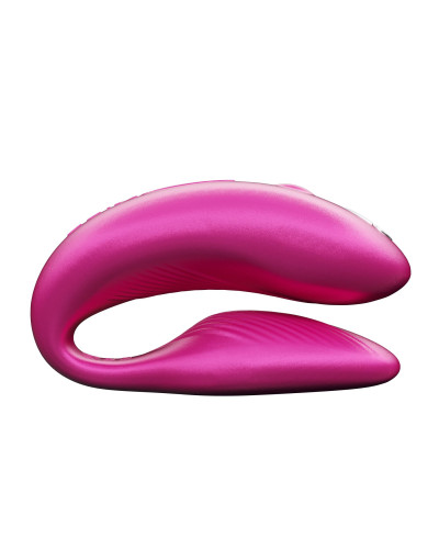 Смарт-вибратор для пар We-Vibe Chorus Cosmic Pink, сенсорное управление вибрациями сжатием пульта - Фото №3