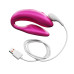 Смарт-вибратор для пар We-Vibe Chorus Cosmic Pink, сенсорное управление вибрациями сжатием пульта - Фото №4