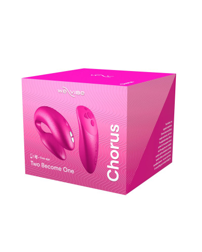 Смарт-вибратор для пар We-Vibe Chorus Cosmic Pink, сенсорное управление вибрациями сжатием пульта - Фото №10