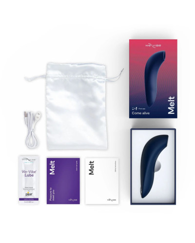 Вакуумний смарт-стимулятор для пар Melt by We-Vibe Midnight Blue, зручно поєднувати з проникним секс - Фото №6