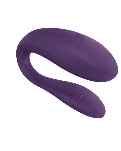 Недорогий вібратор для пар We-Vibe Unite Purple, однокнопковий пульт ДК - Фото №1