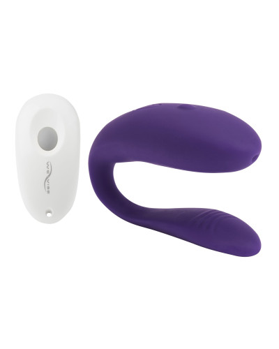 Недорогий вібратор для пар We-Vibe Unite Purple, однокнопковий пульт ДК - Фото №2