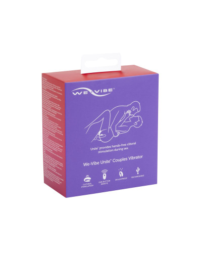 Недорогий вібратор для пар We-Vibe Unite Purple, однокнопковий пульт ДК - Фото №11