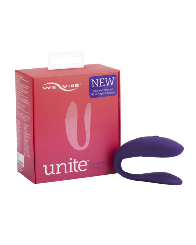 Недорогий вібратор для пар We-Vibe Unite Purple, однокнопковий пульт ДК - Фото №9